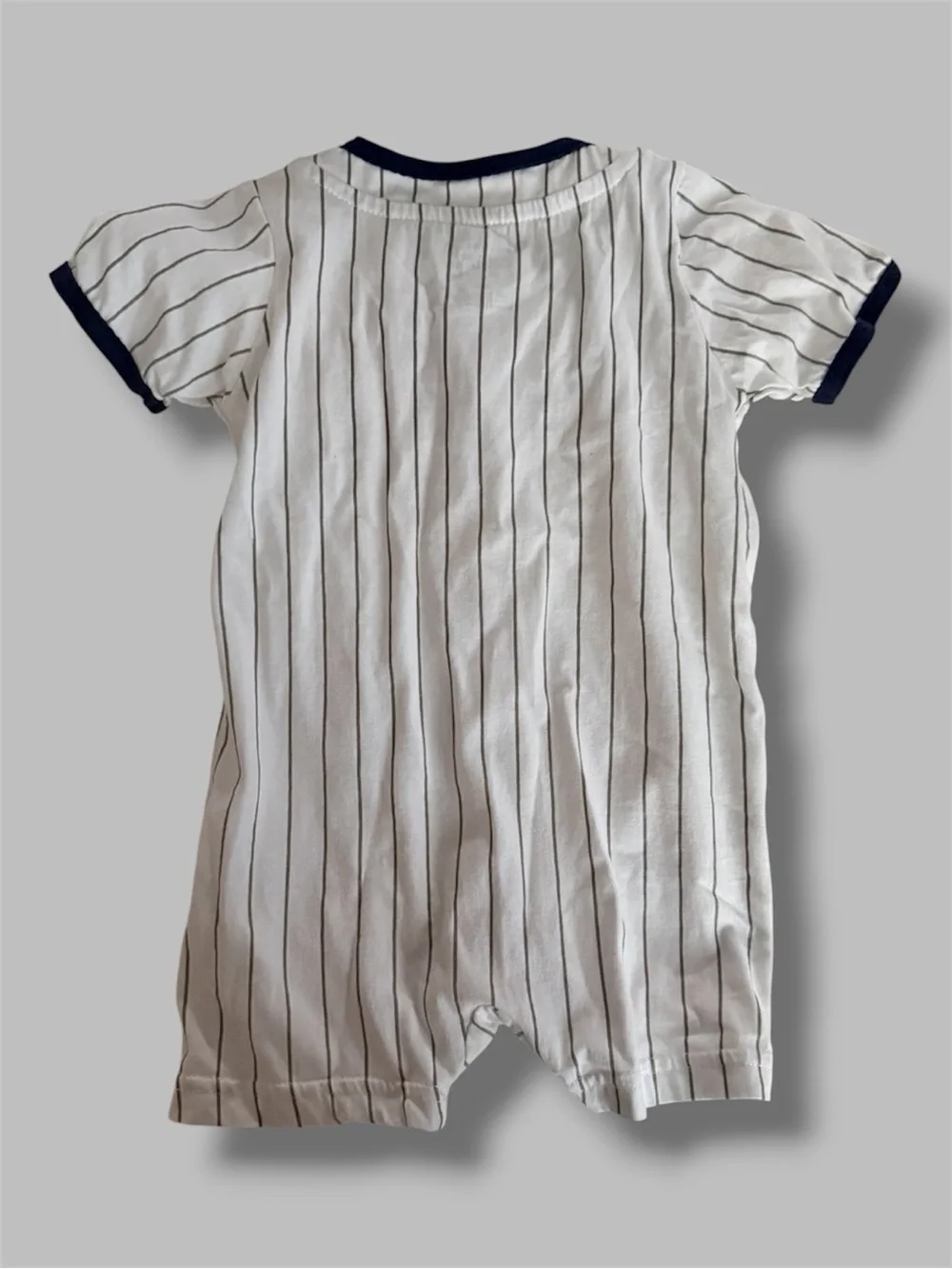 MLB Minnesota Twins Baby Pinstripe One-Piece - White, Navy, Red (12M)